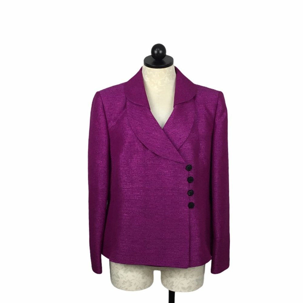 Kasper Button Front Blazer